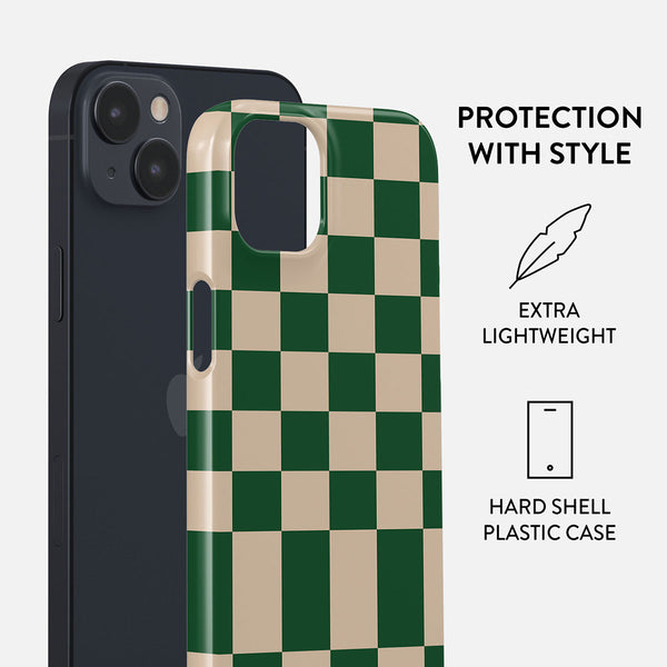 Beige Checkered Phone Case Beige Checkered Initial Phone 