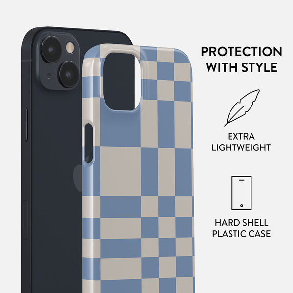 LIGHT BEIGE Checkered Protective Phone Case iPhone 