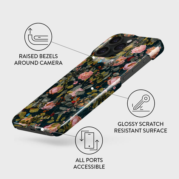 Bloomy Garden - Vintage iPhone 15 Pro Case | BURGA