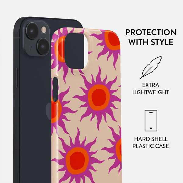 【BURGA】カスタマイズOK☆Sunset Glow〇太陽・サン柄☆機種各種 Sunset Glow - iPhone 13 Case | BURGA