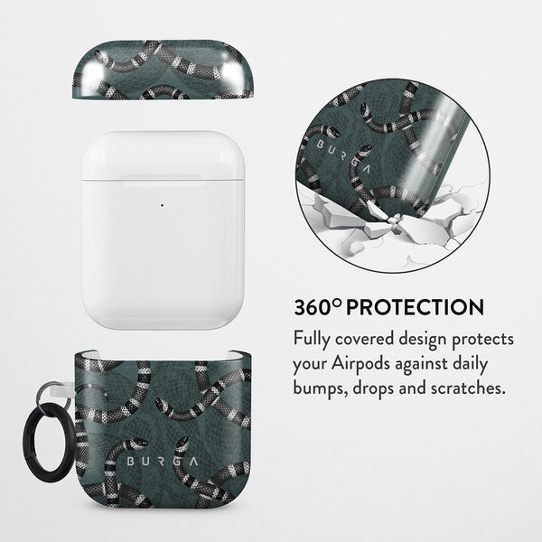 Designer Louis Vuitton Protective Case for Apple Airpods 1/2 (Green Black)