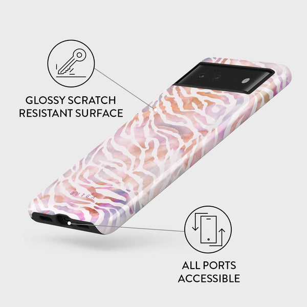 Sultry July - Zebra Google Pixel 6 Case | BURGA