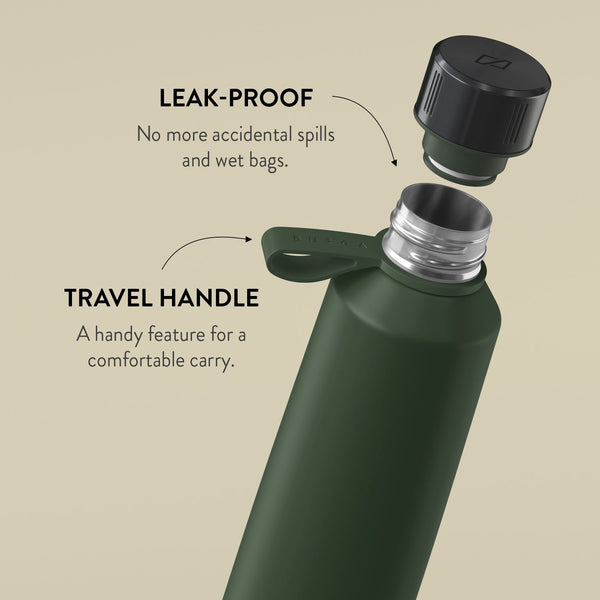 Costway 22 Oz Green Double-walled Insulated Stainless Steel Water Bott –  Kitchen Oasis