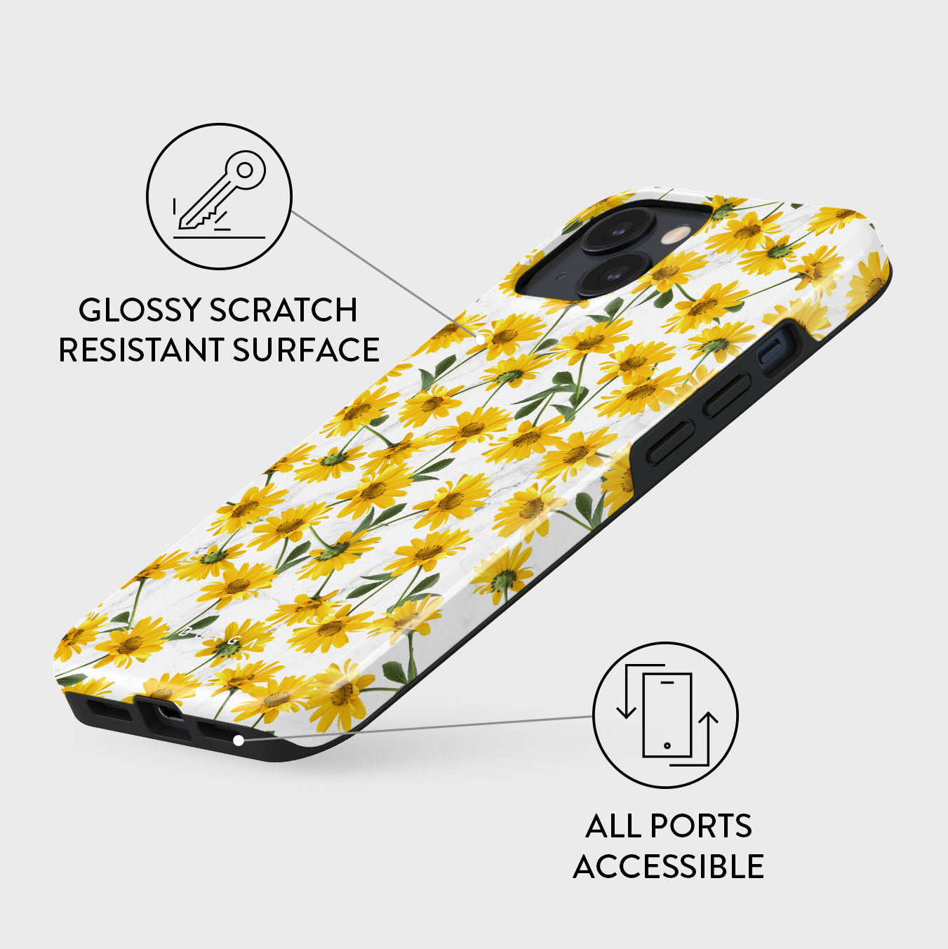 Summer Scent - Yellow Flower iPhone 15 Case | BURGA