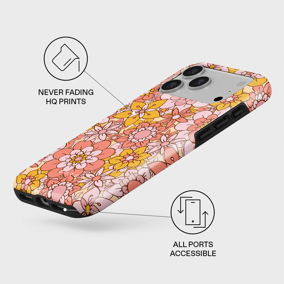 BURGA iPhone 17 Pro Max ケース 花柄 ELITE Garden Brunch - Floral iPhone 17 Pro Max Case | BURGA