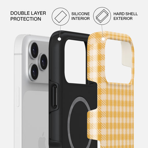 Tuscan Sun - Yellow Plaid iPhone 17 Pro Max Case