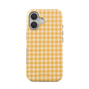 Tuscan Sun - Yellow Plaid iPhone 16 Case 1