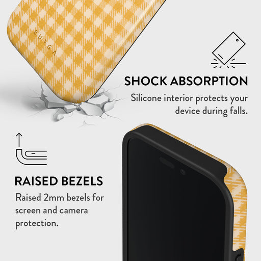 Tuscan Sun - Yellow Plaid iPhone 16 Case 4