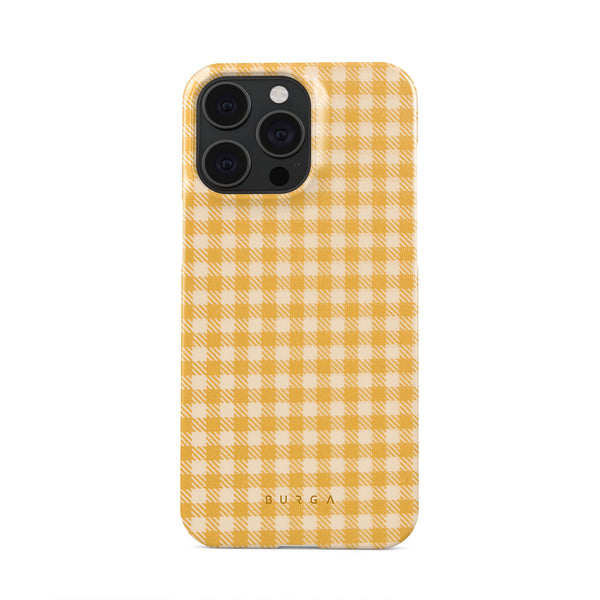 Tuscan Sun - Yellow Plaid iPhone 15 Pro Case