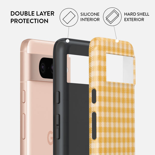 Tuscan Sun - Yellow Plaid Google Pixel 8 Case 2