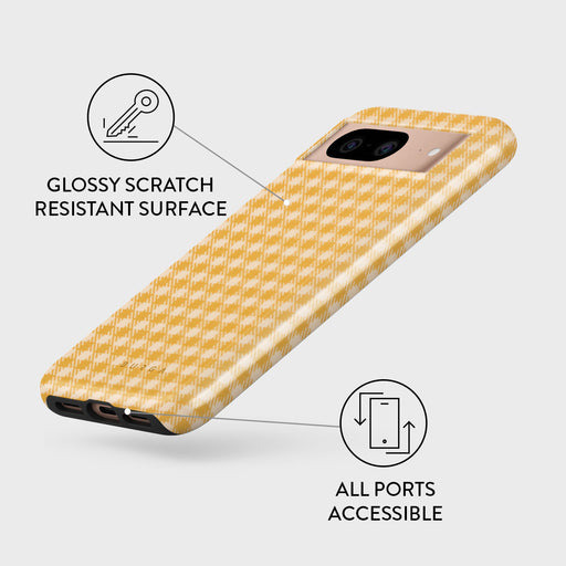 Tuscan Sun - Yellow Plaid Google Pixel 8 Case 3