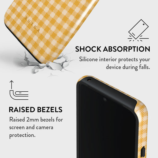 Tuscan Sun - Yellow Plaid Google Pixel 8 Case 4