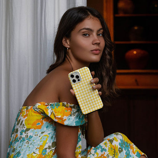 Tuscan Sun - Yellow Plaid iPhone 16 Case 21