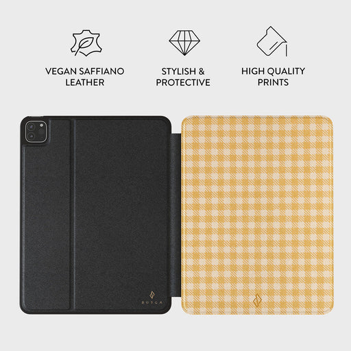 Tuscan Sun - Yellow Plaid iPad Pro 12.9 (4th/3rd Gen) Case 3