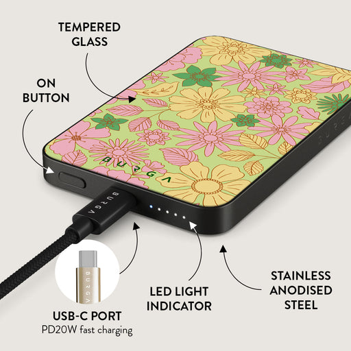 Amalfi Coast - Colorful Floral Magnetic Power Bank 5
