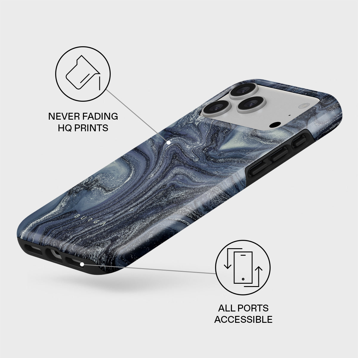 Navy Trench - Blue iPhone 17 Pro Max Case | BURGA