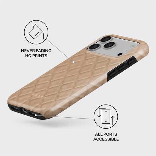 Simply Cream - Quilted iPhone 17 Pro Max Case