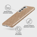 Simply Cream - Quilted Samsung Galaxy S22 Plus Case 3