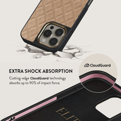 Simply Cream- Quilted iPhone 16 Pro Max Case