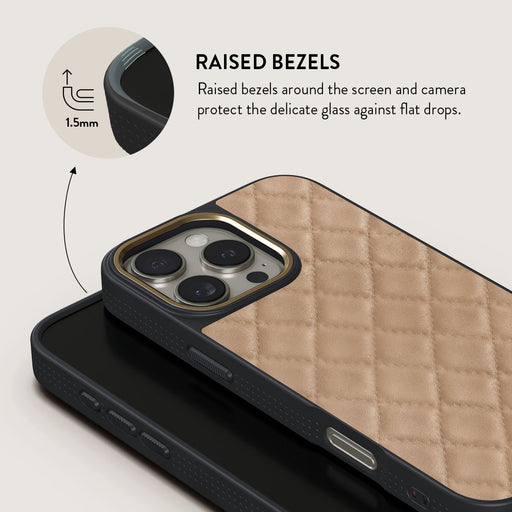 Simply Cream- Quilted iPhone 16 Pro Max Case