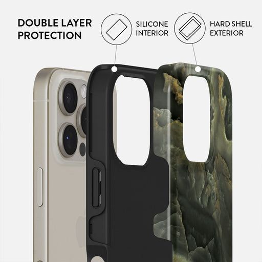 Misty Forest - Green Marble iPhone 16 Pro Max Case