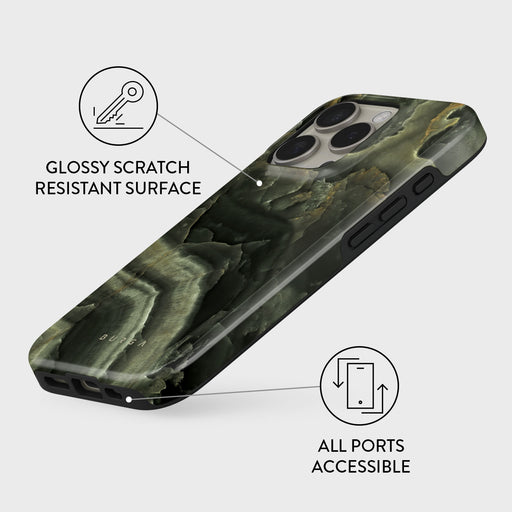 Misty Forest - Green Marble iPhone 16 Pro Max Case