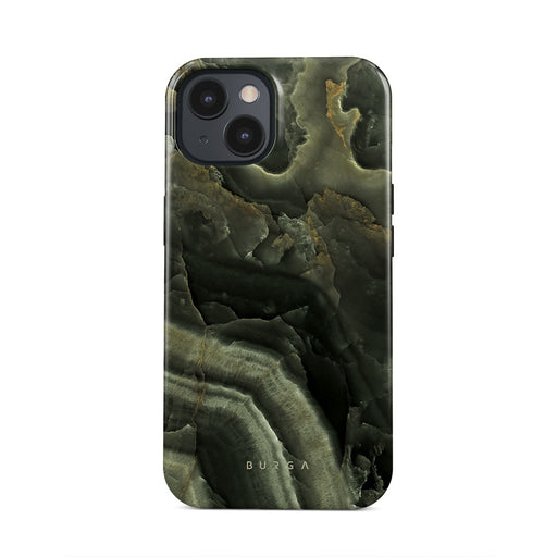 Misty Forest Green Marble iPhone 15 Case BURGA