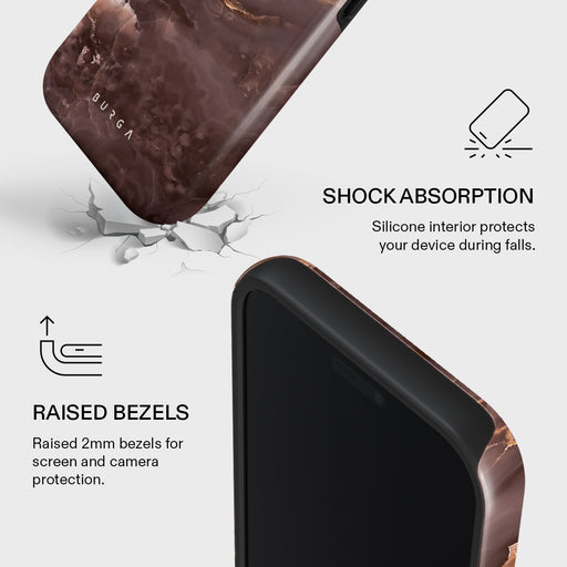 Fire Wood - Brown Marble iPhone 17 Pro Max Case