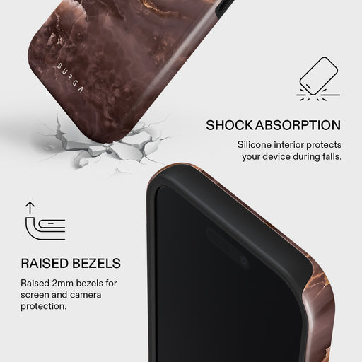 Fire Wood - Brown Marble iPhone 17 Case