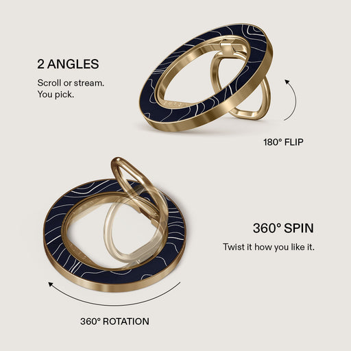Drifting Shores - Line Art Magnetic Ring Holder