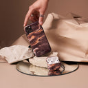 Fire Wood - Brown Marble iPhone 15 Plus Case 26