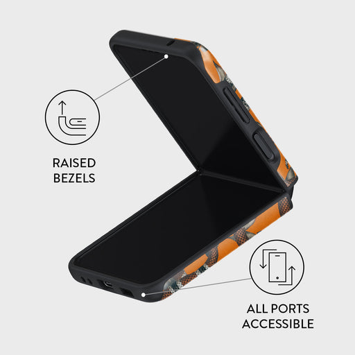 Bitter Apricot - Snake Samsung Galaxy Z Flip 3 Case 3