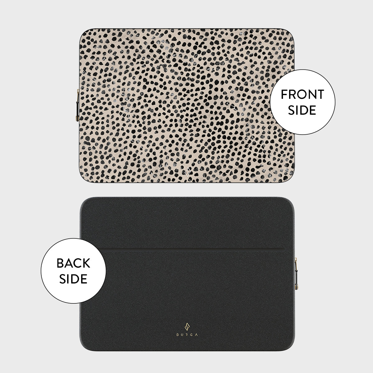 Almond Latte - Cute Leather Laptop Sleeve | BURGA Almond Latte - Cute Leather Laptop Sleeve | BURGA