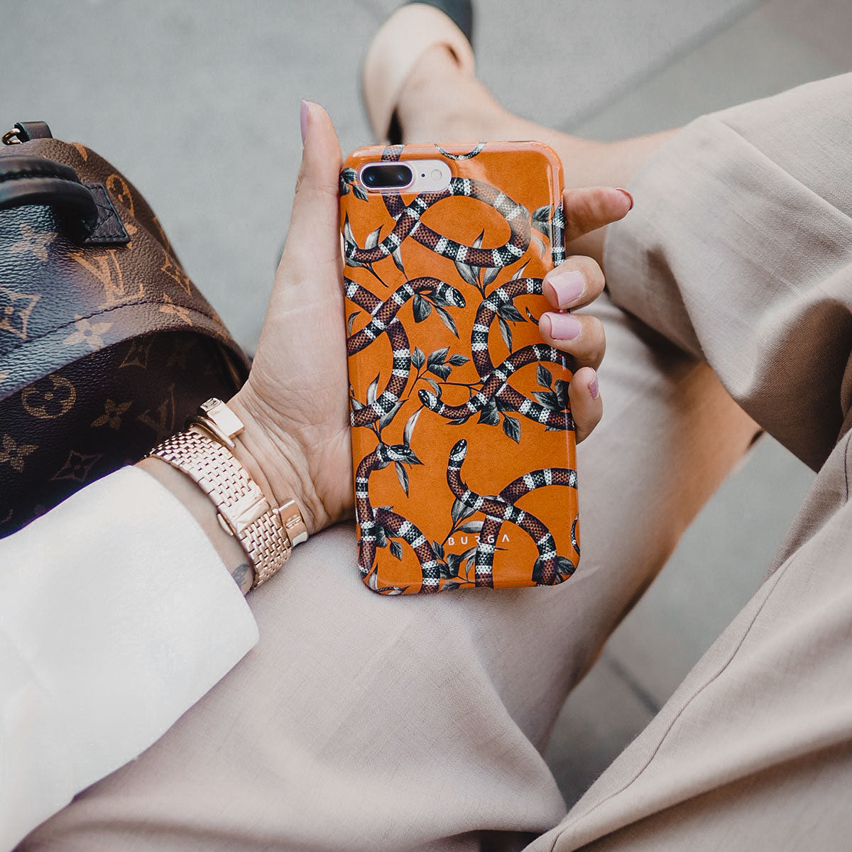 Bitter Apricot - Snake iPhone 17 Pro Max Case | BURGA