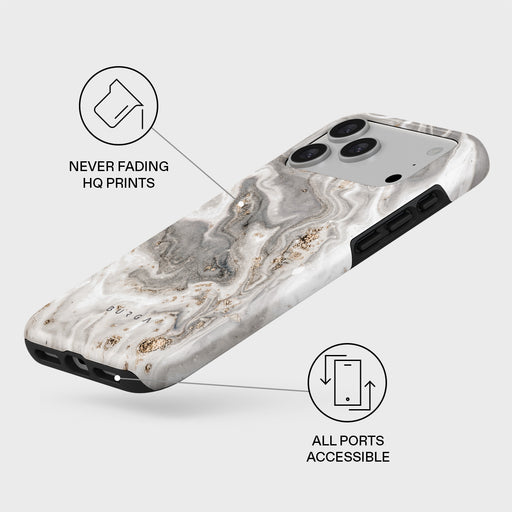 Snowstorm - Grey Marble iPhone 17 Pro Max Case
