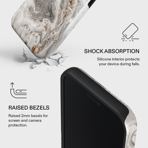Snowstorm - Grey Marble iPhone 17 Pro Max Case