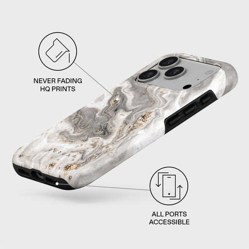 Snowstorm - Grey Marble iPhone 17 Pro Case