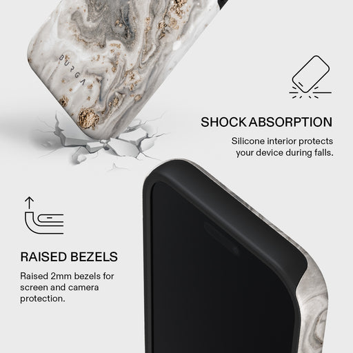 Snowstorm - Grey Marble iPhone 17 Pro Case