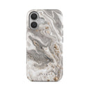 Snowstorm - Grey Marble iPhone 16 Case 1