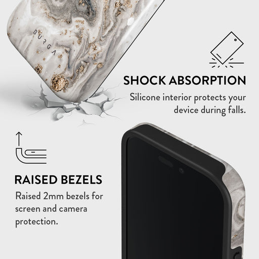 Snowstorm - Grey Marble iPhone 16 Case 4