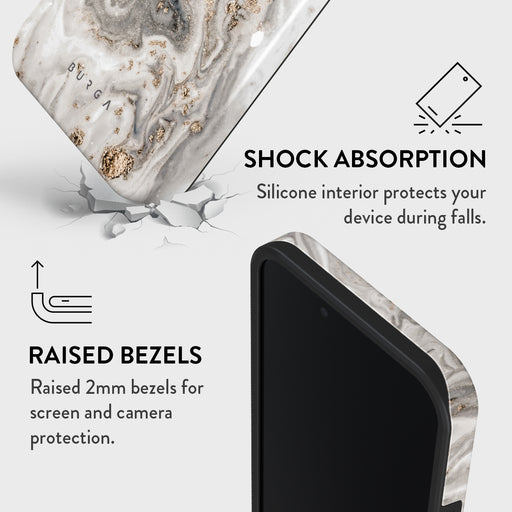 Snowstorm - Grey Marble iPhone 16e Case 4