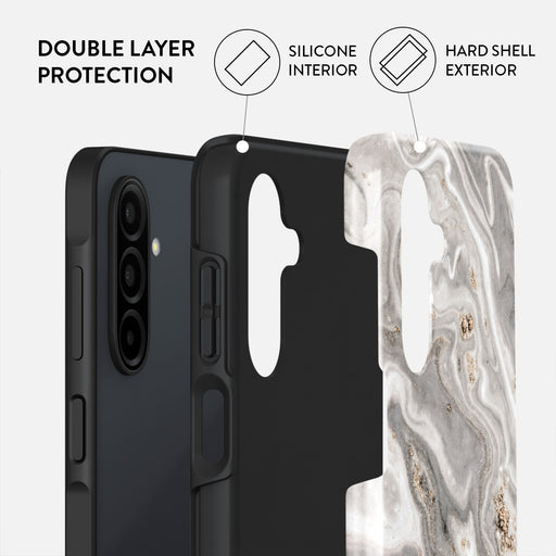 Snowstorm - Grey Marble Samsung Galaxy A26 5G Case 2