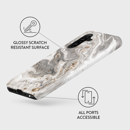 Snowstorm - Grey Marble Samsung Galaxy A26 5G Case 3