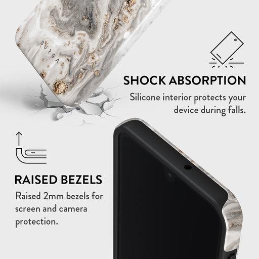 Snowstorm - Grey Marble Samsung Galaxy A26 5G Case 4