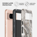 Snowstorm - Grey Marble Google Pixel 8 Case 2