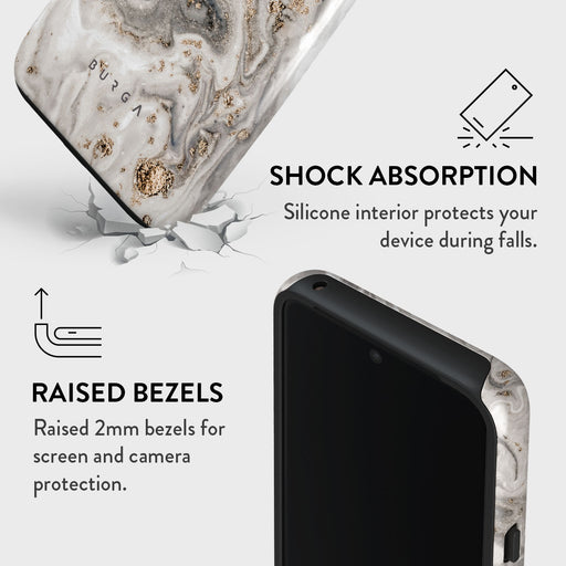 Snowstorm - Grey Marble Google Pixel 8 Case 4
