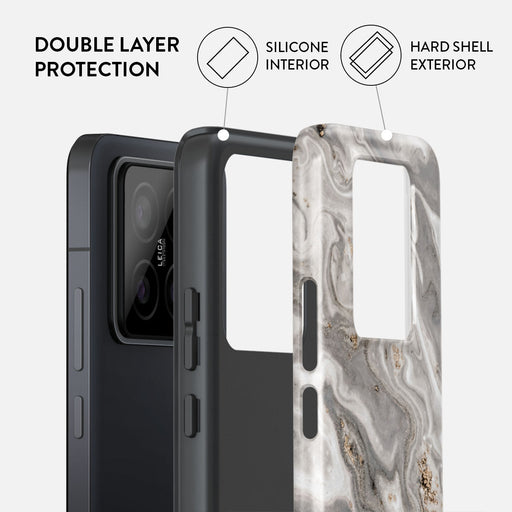 Snowstorm - Grey Marble Xiaomi 14 Case 2