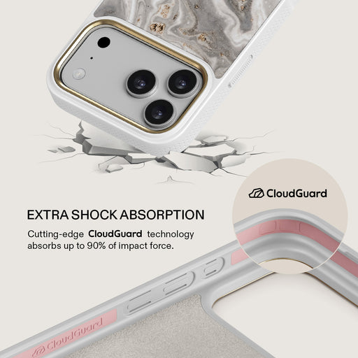 Snowstorm - Grey Marble iPhone 17 Pro Max Case