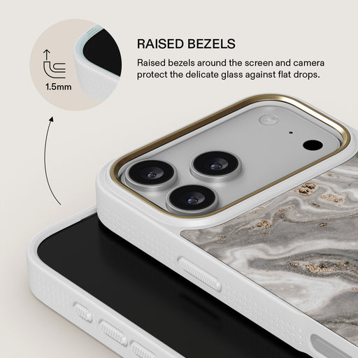 Snowstorm - Grey Marble iPhone 17 Pro Max Case
