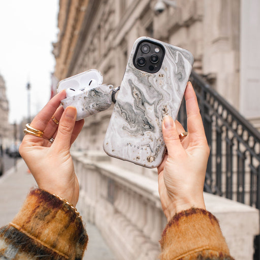 Snowstorm - Grey Marble iPhone 17 Pro Case